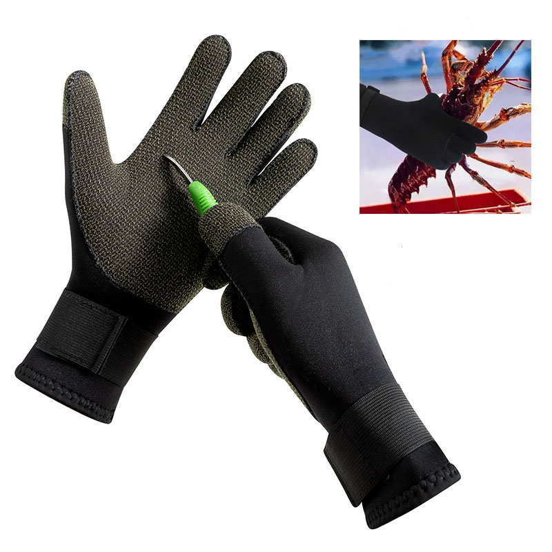 3mm kalınlaşmak Kevlar dalış e - Spearfishing Glove incelemesi ve fiyatı